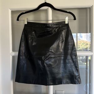 Black Leather Mini skirt